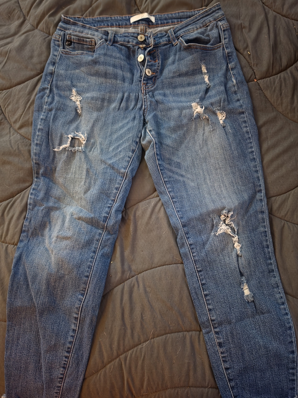 KanCan Women's Distressed Blue Skinny Jeans